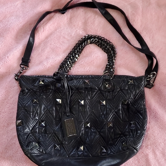 Badgley Mischka black studded purse - Picture 1 of 8